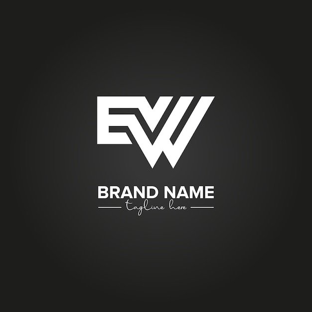 Resumen EW WE Letras Monograma Diseño del logotipo plantilla vectorial inicial
