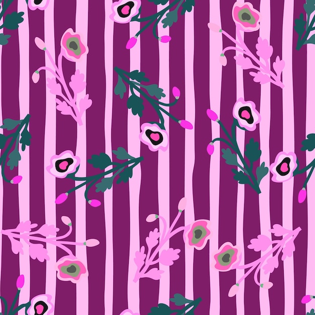 Resumen extraña flor de patrones sin fisuras Ornamento floral botánico creativo Plantas contemporáneas papel tapiz sin fin