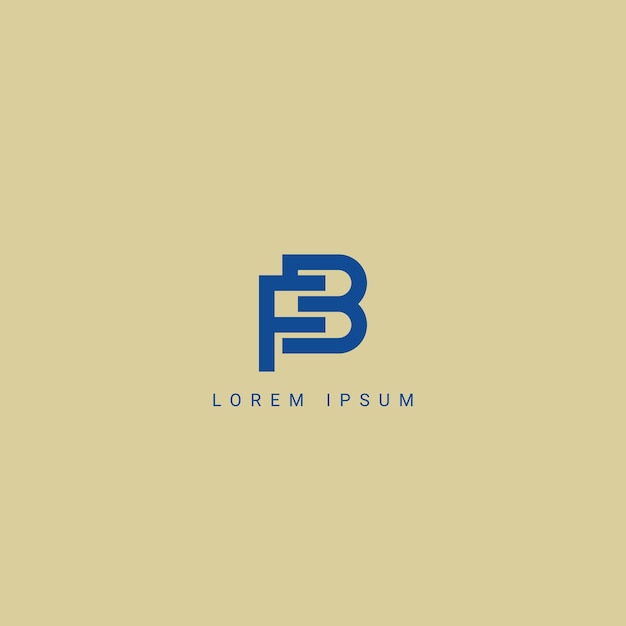 Resumen FB BF Letras Logo Inicial Basado en Monograma Icon Vector