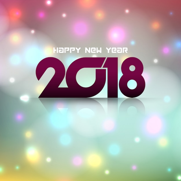 Resumen feliz año nuevo 2018 fondo