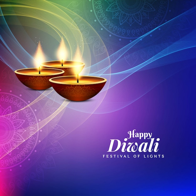 Resumen feliz Diwali hermoso fondo decorativo
