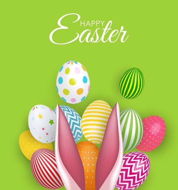 Resumen feliz Pascua plantilla vacaciones fondo ilustración