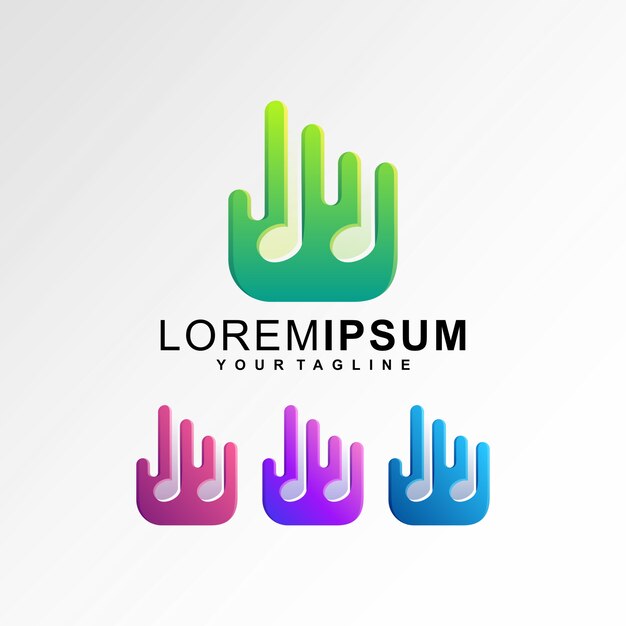 Resumen Finger Splash Music Icon Logo