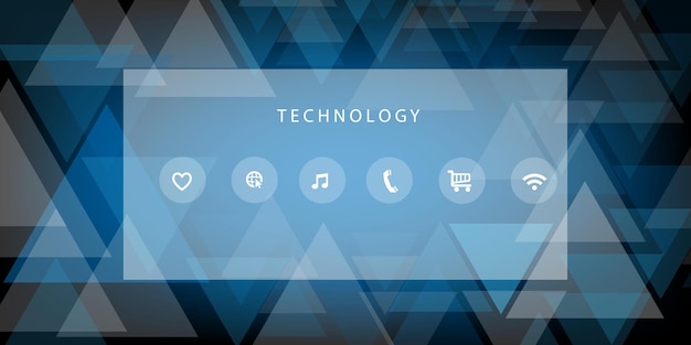 Resumen de flecha triangular con fondo de sitio web futuro moderno o vector de portada para tecnología