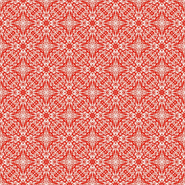 Vector resumen flor roja tracería tela étnica de patrones sin fisuras fondo floral estrella decoración textil arte moda diseño