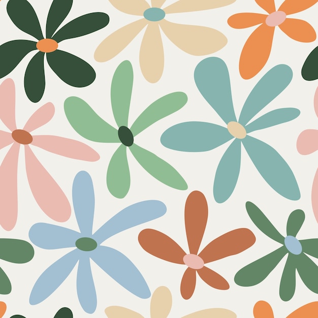 Resumen floral abstracto moderno de patrones sin fisuras