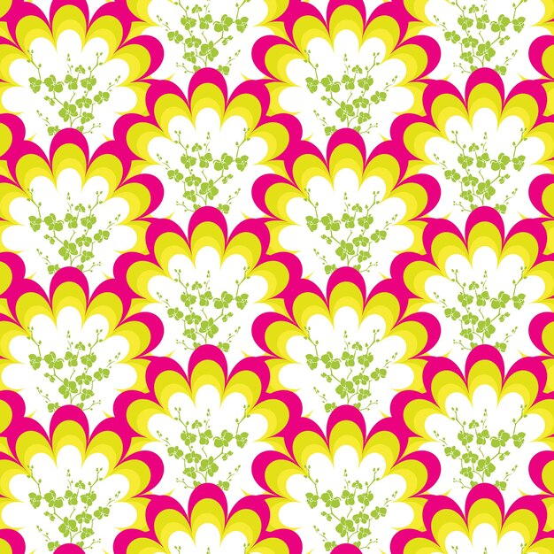Resumen Floral Art Deco Diseño Pequeña Flor Silueta Mínimo Elegante Textil Patrón Sin Costuras