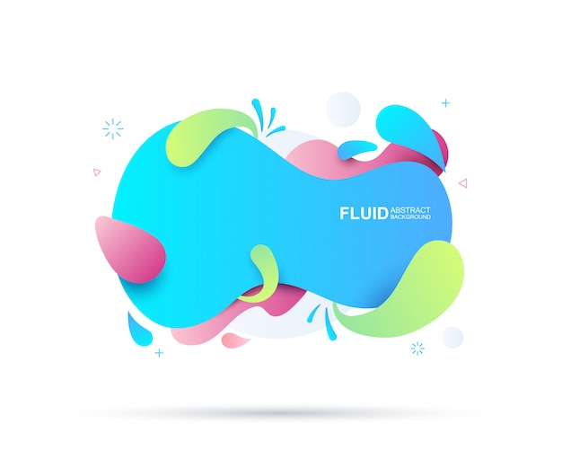 Resumen fluido y elementos modernos. Formas dinámicas de color y línea.
