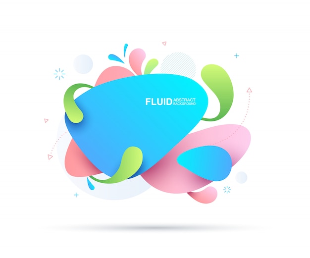 Resumen fluido y elementos modernos. Formas dinámicas de color y línea.