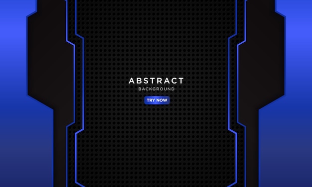Resumen fondo azul oscuro con forma moderna, concepto robótico