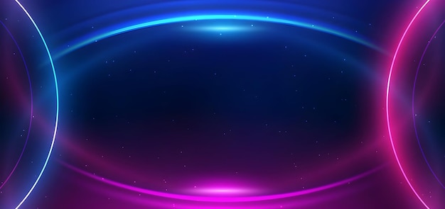 Resumen Fondo del círculo de luz de neón