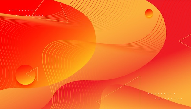 Resumen Fondo con formas fluidas Gradiente naranja Ilustración vectorial Templata de diseño de portada