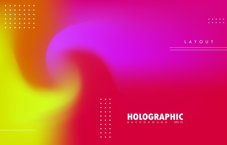 Vector resumen fondo holográfico borroso