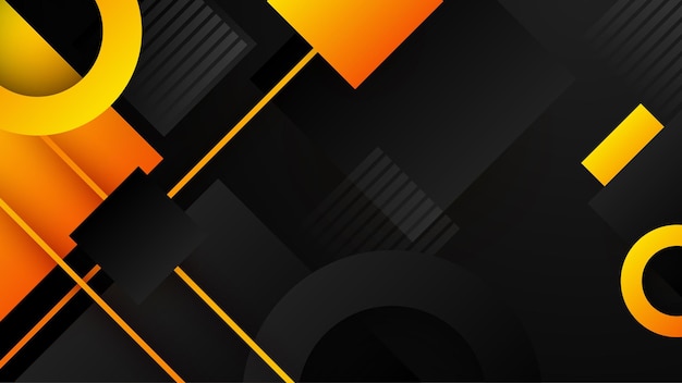 Resumen fondo naranja negro y amarillo Ilustración vectorial diseño gráfico banner patrón presentación fondo web plantilla Contraste color para presentación volante redes sociales tecnología web