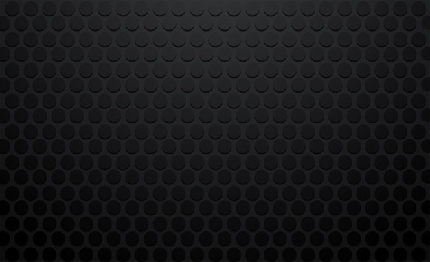 Vector resumen fondo negro ilustración de superficie de círculo de grunge