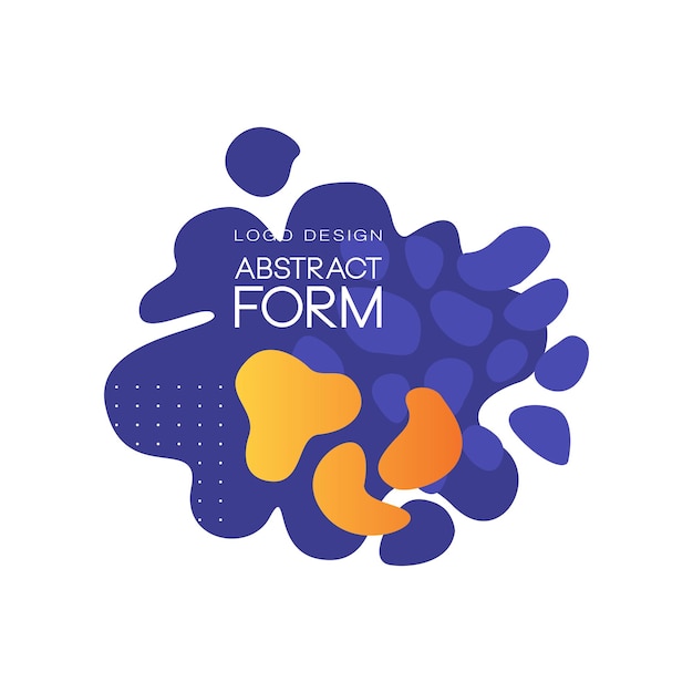 Resumen forma logotipo diseño marca identidad elemento artístico manchas y manchas vector ilustración aislada sobre fondo blanco