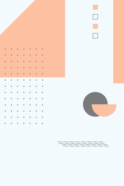 Resumen, formas coloridas, salmón, ilustración de vector de fondo de papel tapiz degradado gris.