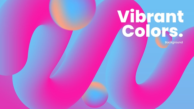 Resumen formas onduladas líquidas azul y rosa banner futurista Fondo fluido moderno