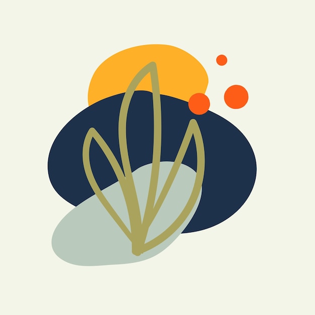 Resumen formas orgánicas dibujadas a mano Doodle conjunto de objetos coloridos estilo moderno contemporáneo Vector ilustración aislada