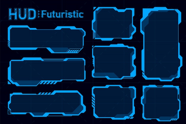 Vector resumen futurista de hud. concepto de tema futuro.