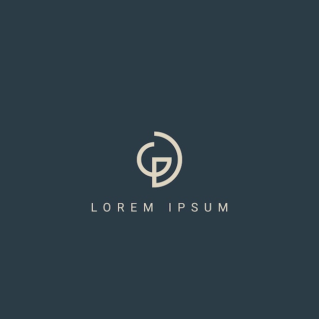 Resumen GD DG letra sencillo estilo modelo vectorial de diseño de logotipo