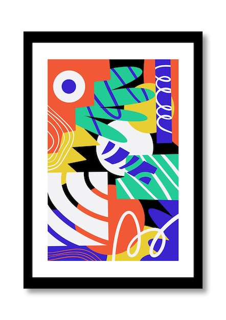 Resumen Geomatric Maximalism Art Ptrint para decoración de paredes
