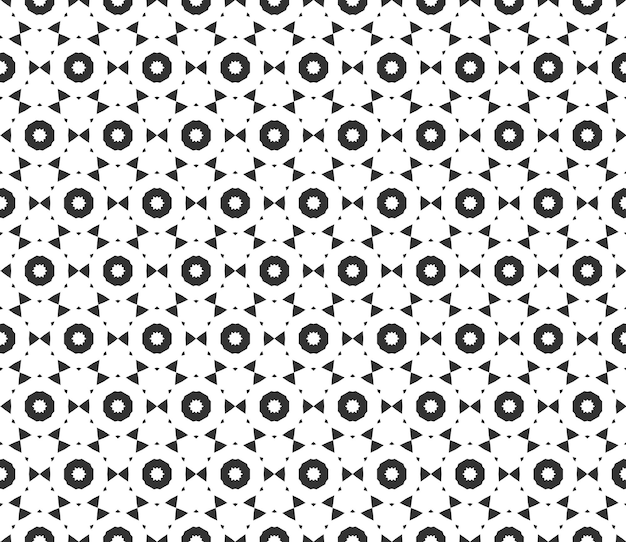 Resumen geométrico Patrón sin costuras Repetición geométrica Textura en blanco y negro decoración geométrica