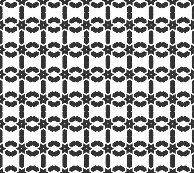 Resumen geométrico Patrón sin costuras Repetición geométrica Textura en blanco y negro decoración geométrica