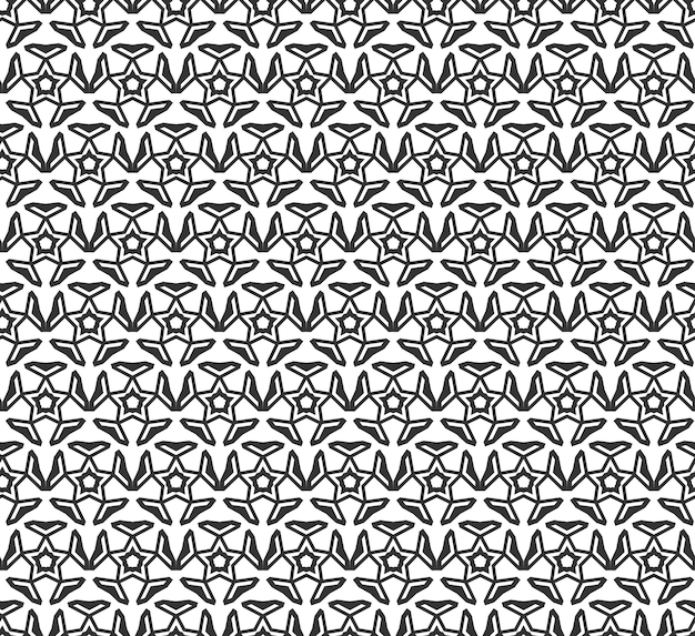 Resumen geométrico Patrón sin costuras Repetición geométrica Textura en blanco y negro decoración geométrica
