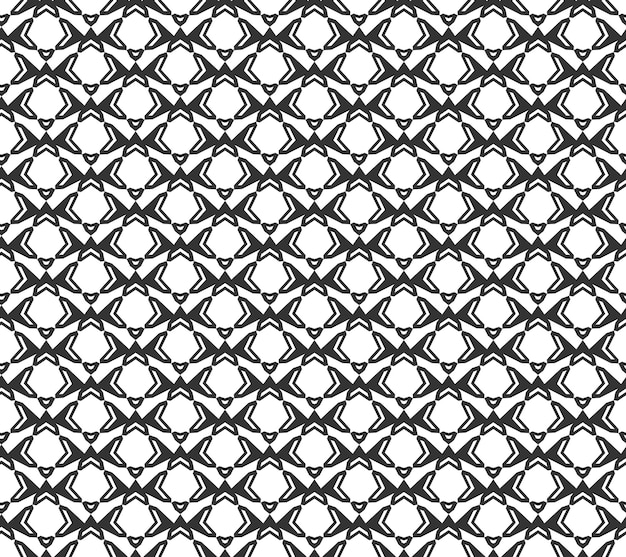 Resumen geométrico Patrón sin costuras Repetición geométrica Textura en blanco y negro decoración geométrica