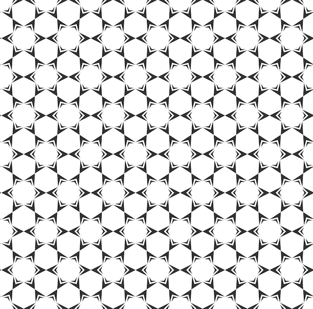 Resumen geométrico Patrón sin costuras Repetición geométrica Textura en blanco y negro decoración geométrica