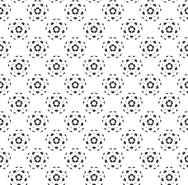 Resumen geométrico Patrón sin costuras Repetición geométrica Textura en blanco y negro decoración geométrica