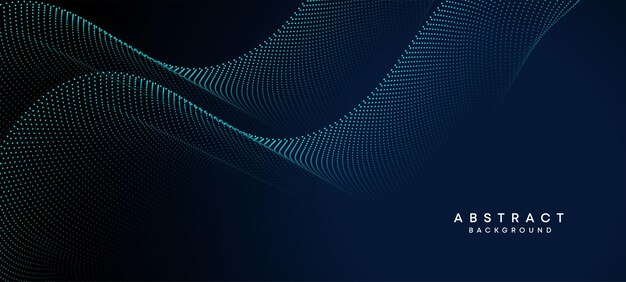 resumen Gradiente azul oscuro verde púrpura punto fluido partícula ondulante fondo tecnológico geométrico