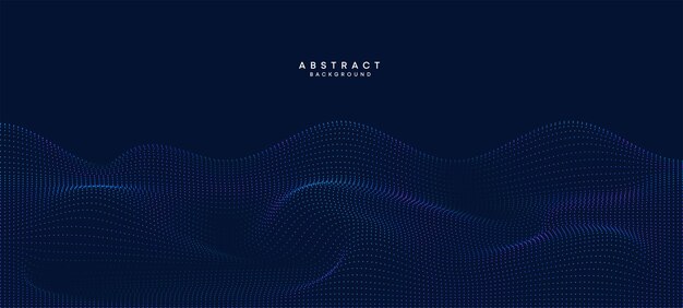 resumen Gradiente azul oscuro verde púrpura punto fluido partícula ondulante fondo tecnológico geométrico