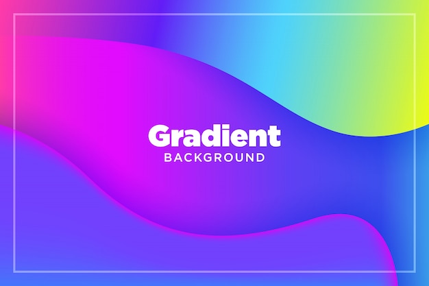 Resumen gradiente colorido 3d papel líquido arte ilustración