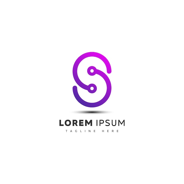 Resumen gráfico del vector del símbolo de la letra S del logotipo