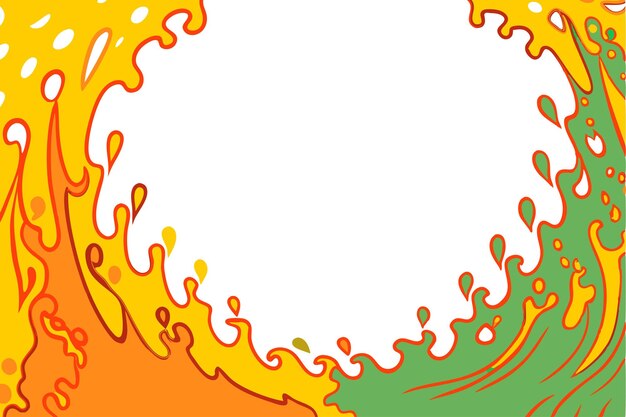 Resumen Gráfico vectorial EPS de fondo con salpicaduras de color naranja y verde