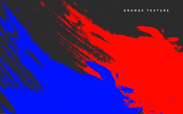 Resumen grunge textura pincel azul y rojo vector de fondo