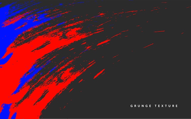 Resumen grunge textura pincel azul y rojo vector de fondo