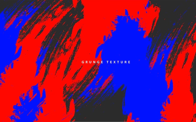 Resumen grunge textura pincel azul y rojo vector de fondo