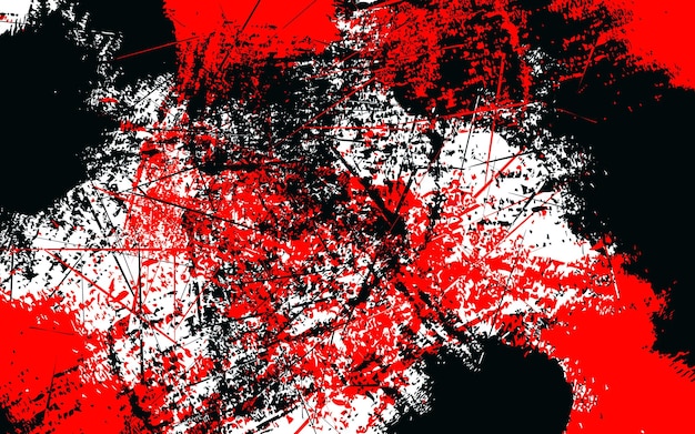Resumen grunge textura splash pintura fondo negro, rojo y blanco