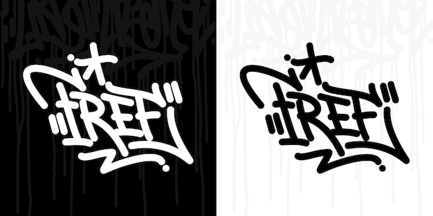 Resumen Hip Hop Mano Escrita Estilo Graffiti Palabra Libre Vector Ilustración Arte
