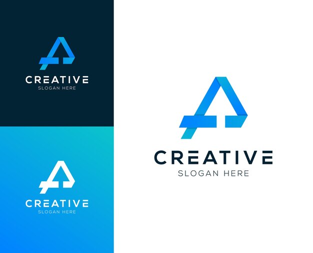 Resumen Ilustración vectorial de la letra inicial P con flecha del diseño del logotipo