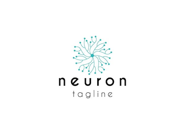 Resumen Ilustración vectorial de la plantilla del logotipo de Neuron