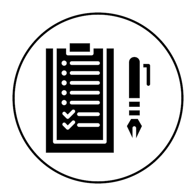Resumen Imagen vectorial de íconos de lista Se puede usar para documentos y archivos