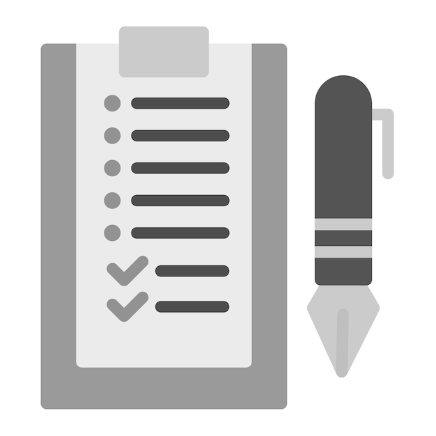 Resumen Imagen vectorial de íconos de lista Se puede usar para documentos y archivos