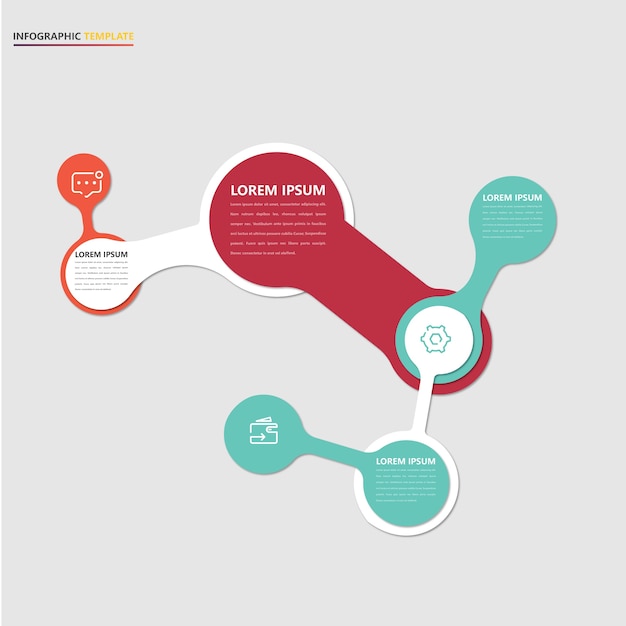 Vector resumen infografía plantilla con iconos