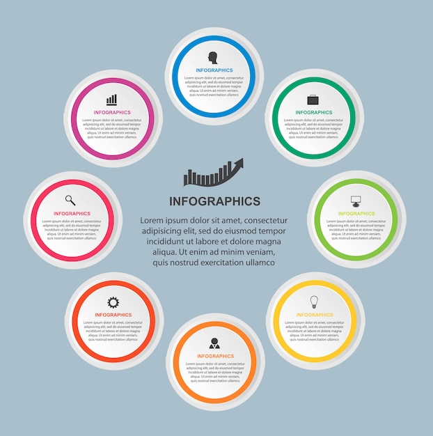 Resumen infográfico para presentaciones de negocios.