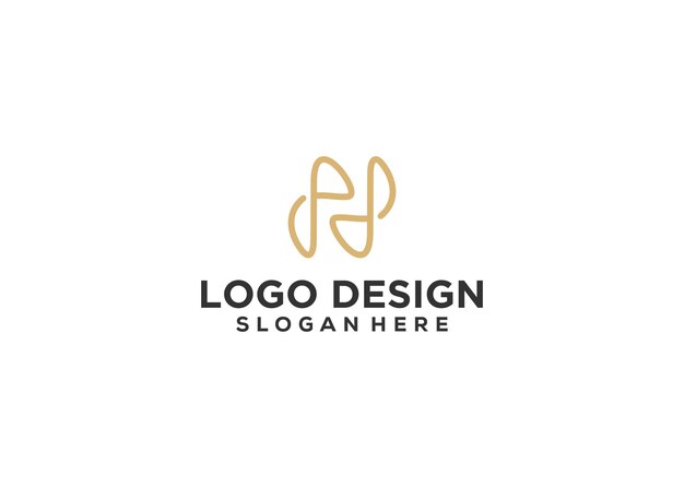 resumen inicial del vector del logotipo H