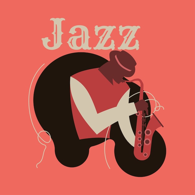 Vector resumen jazz line art